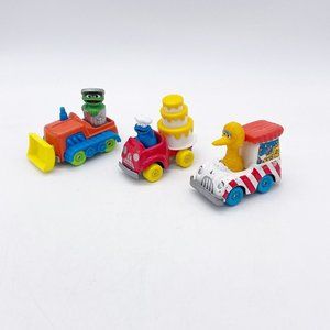 Sesame Street Kid Dimension 1982 Metal Diecast Figure Vehicles Lot 3 Big Bird++
